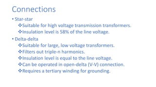Unit 2- Three phase power transformers. Focusing on the calculations ...