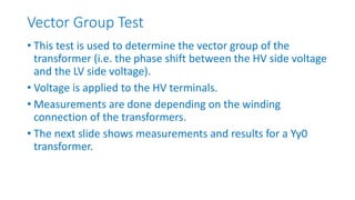 Unit 2- Three phase power transformers. Focusing on the calculations ...
