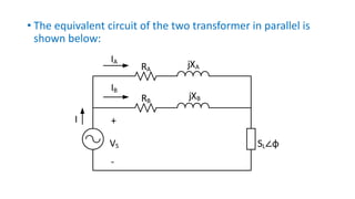 Unit 2- Three phase power transformers. Focusing on the calculations ...