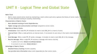 Matrix Clock In Distributed System Distribiuted Computing Unit 2 ppt covered Group Communication | PPTX