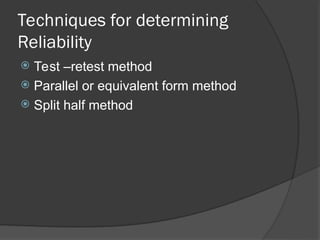 Parallel Test Reliability Unit 2- Reliability & validity.ppt Bachelor of education | PPT