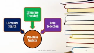 Pre-Data
Analysis
Literature
Search
Literature
Tracking
Data
Collection
UGC NET Paper I - Research Aptitude 42
 