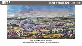 June 1815  Battle of Waterloo
France Vs Great Britain, Prussia, Austria and Russia
 