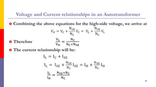 Voltage and Current relationships in an Autotransformer
60
 