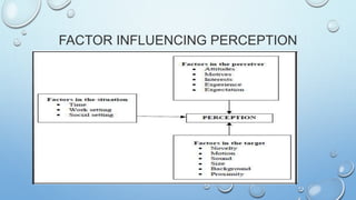 FACTOR INFLUENCING PERCEPTION
 