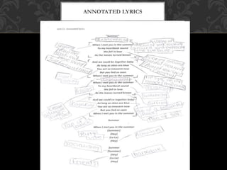 ANNOTATED LYRICS
 