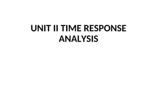 TIME RESPONSE ANALYSIS OF SECOND ORDER SYSTEMS | PDF