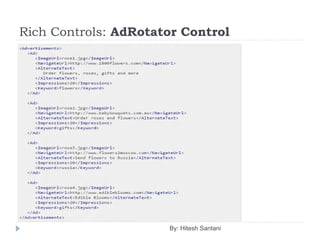 Rich Controls: AdRotator Control
By: Hitesh Santani
 