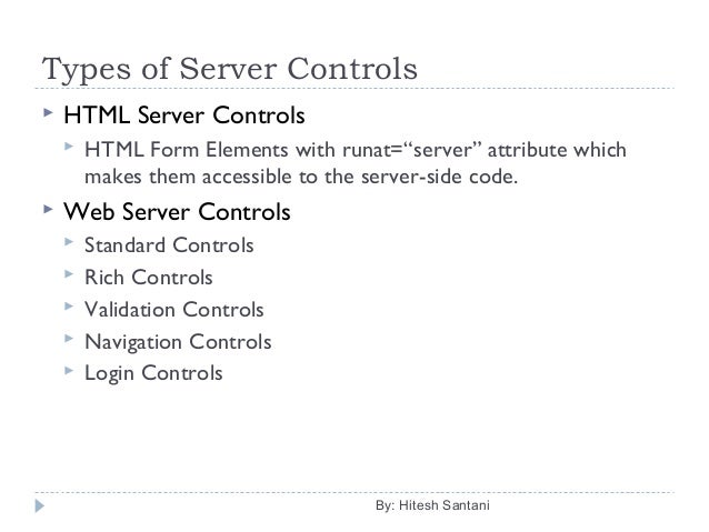 Server Controls of ASP.Net