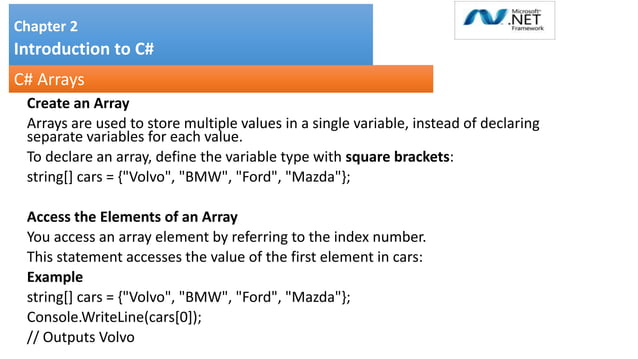 Unit2_3.pptx Chapter 2 Introduction to C# | PPTX | Programming ...