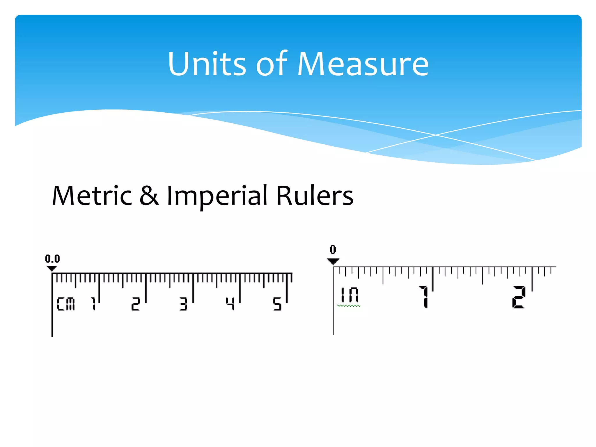 Units of Measure


Metric & Imperial Rulers
 