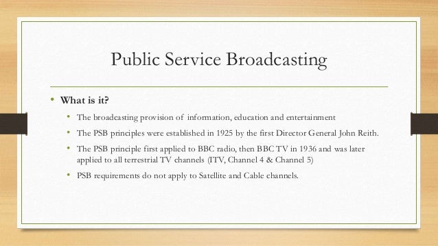 public service broadcasting essay