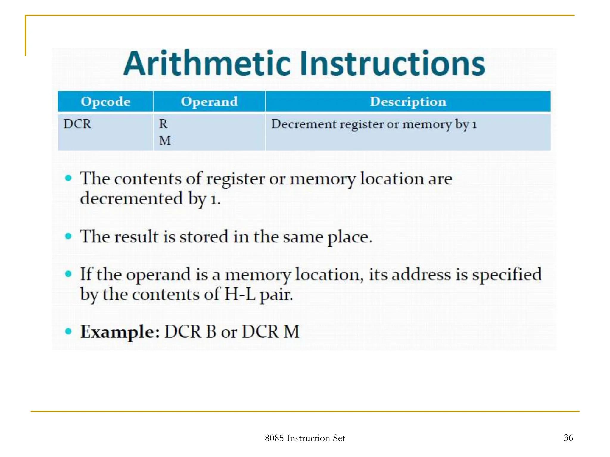 Unit 2 8085 instruction set ppt | PPT