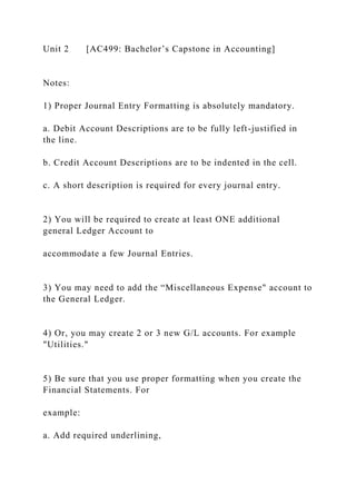 Unit 2 [AC499 Bachelor’s Capstone in Accounting] U.docx