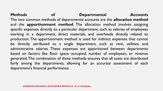 DEPARTMENTAL ACCOUNTS - ADVANCED FINANCIAL ACCOUNTING | PPTX