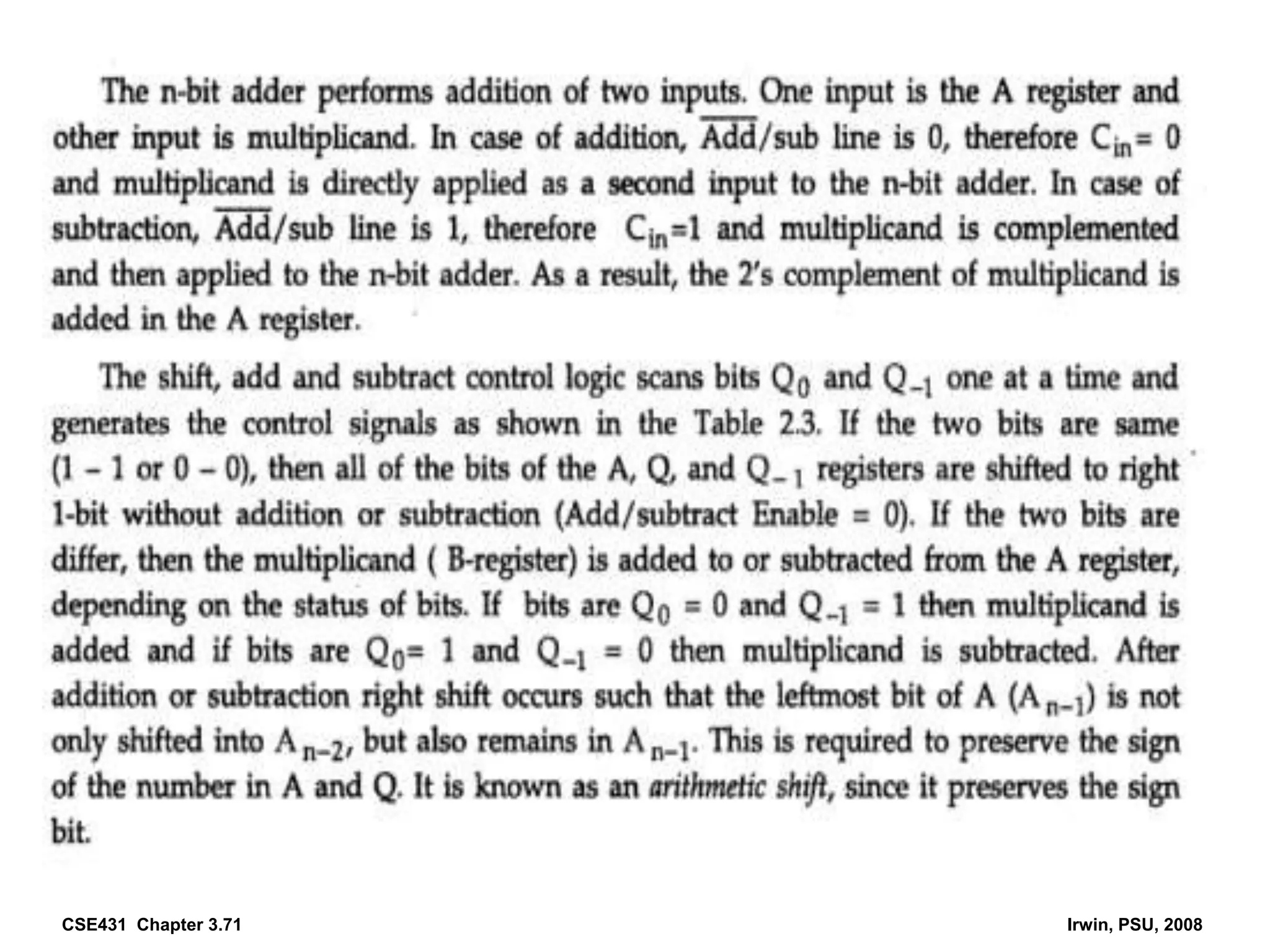 CSE431 Chapter 3.71 Irwin, PSU, 2008
 