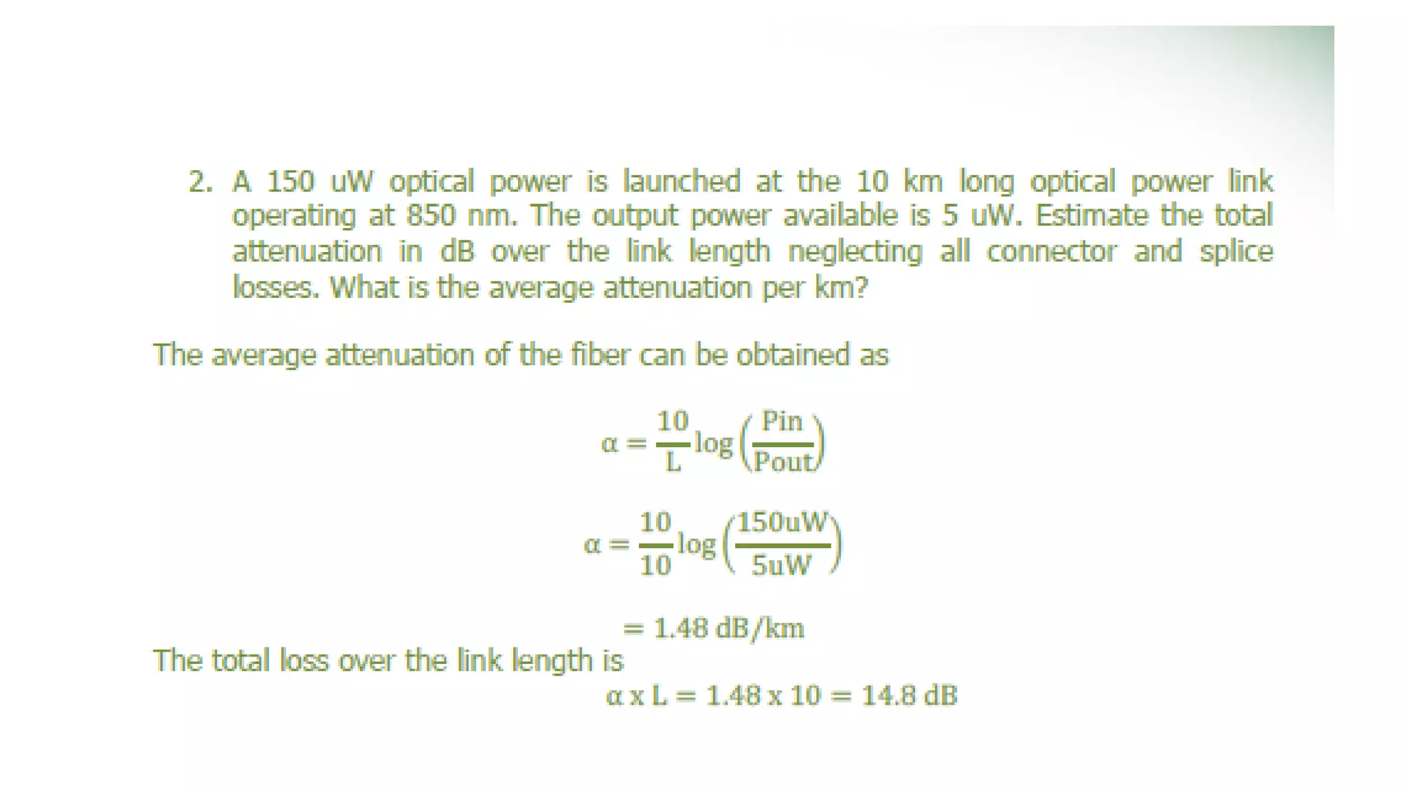 Unit 2 Attenuation bending loss- core cladding losses