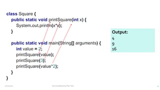 Output:
4
9
16
12/11/2020 Vani Kandhasamy,PSG Tech 4
 