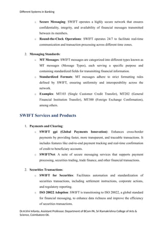 Different Types of Banking Systems Document | DOCX