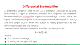 Unit 2 Bio-amplifiers in biomedical instrumentation for biomedical ...