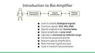 Unit 2 Bio-amplifiers in biomedical instrumentation for biomedical ...