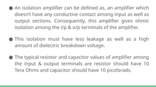 Unit 2 Bio-amplifiers in biomedical instrumentation for biomedical ...