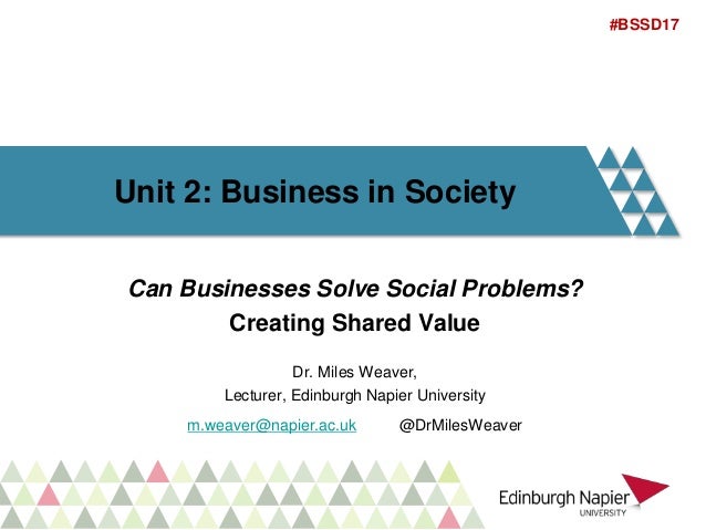 Contribution Of Business To Society Lecture: Role of Business in Society