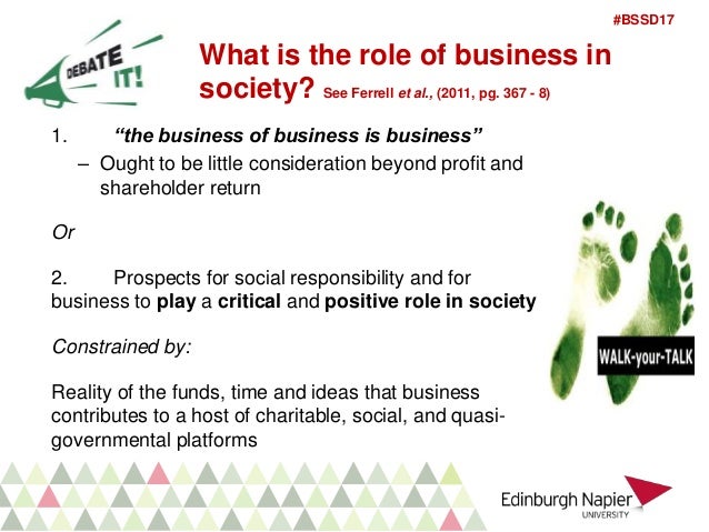 What Is The Role Of Business In Society Lecture: Role of Business in Society
