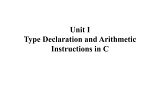 Unit -1 : Introduction to Programming Concepts | PPTX