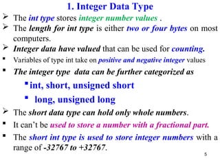 UNIT 2 (C++)-DATA TYES AND VARIABLES.ppt
