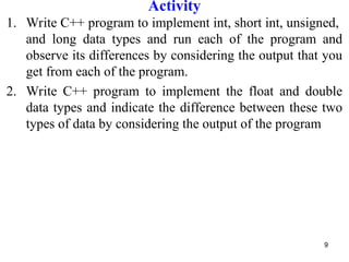 UNIT 2 (C++)-DATA TYES AND VARIABLES.ppt