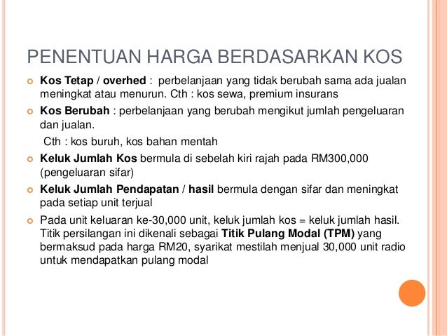 Unit 2 Campuran Pemasaran - Perletakan Harga