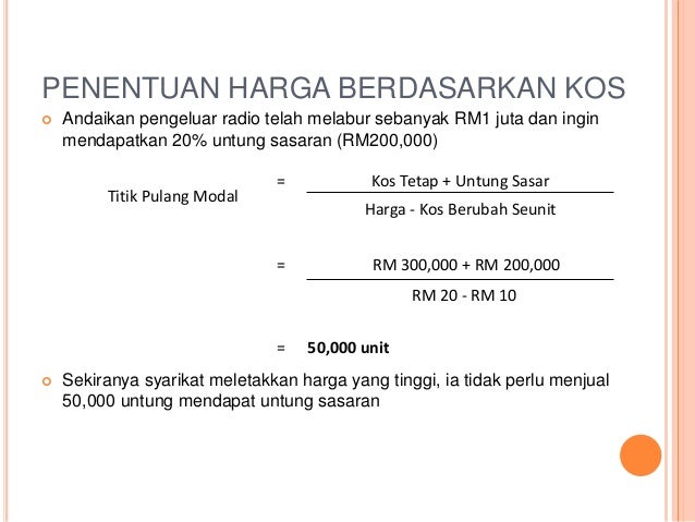 Unit 2 Campuran Pemasaran - Perletakan Harga