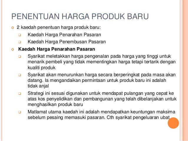 Unit 2 Campuran Pemasaran - Perletakan Harga