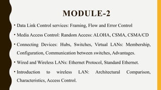 Capture Module Protocol Ppt Module 2 computer network and protocols | PPTX