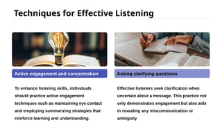 Mastering Effective Listening Skills for Enhanced Communication and ...