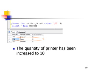  The quantity of printer has been
increased to 10
69
 
