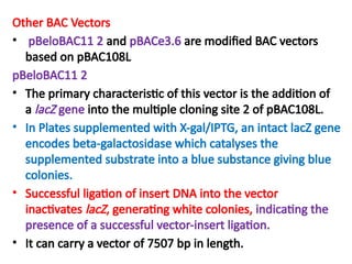 Unit 2 class 5 Yeast cloning vectors,.pptx