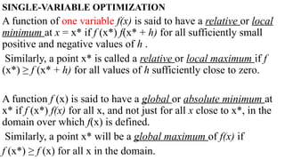 Classical Optimization Techniques in engineering | PPTX