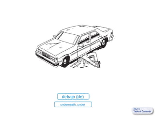 debajo (de)
underneath, under
 