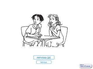 nervioso (a)
   nervous
 