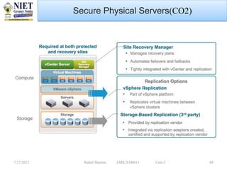 7/27/2023 Rahul Sharma AMICSAI0611 Unit-2 68
Secure Physical Servers(CO2)
 