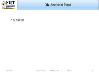 Old Sessional Paper
7/27/2023 Rahul Sharma AMICSAI0611 Unit-2 83
New Subject
 