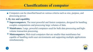 Classified Computer Comprehensive Overview of Computer Systems: Functions, Components, and ...