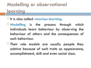 Vicarious Modelling Unit 2 Consumer Behaviour.pptx for bba students | PPTX