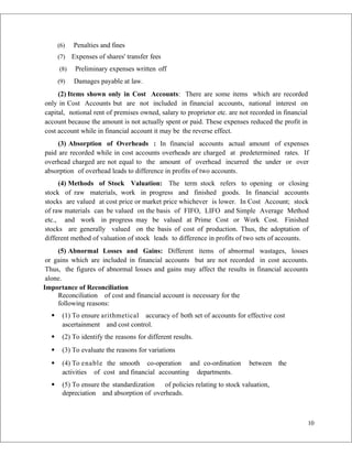 Easy Problem Statement unit 2 cost accounting- Tender and Quotation & Reconciliation Statement ...