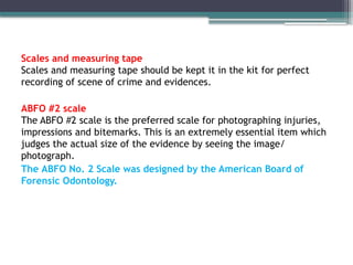 Abfo Scale Ruler Unit 2 Crime scene management PPT.pptx