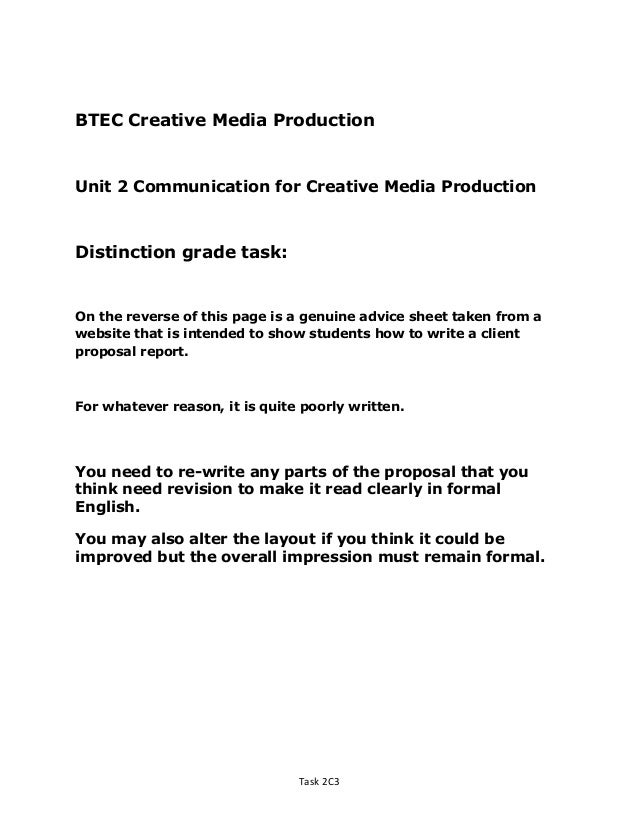unit 2 d1 distinction level sample client advertising proposal advertising proposal