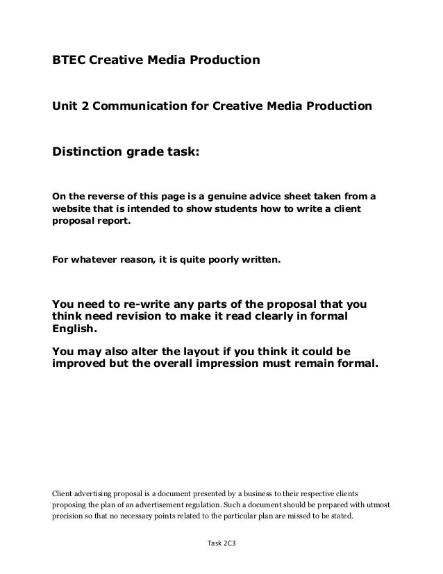 advertisement proposal