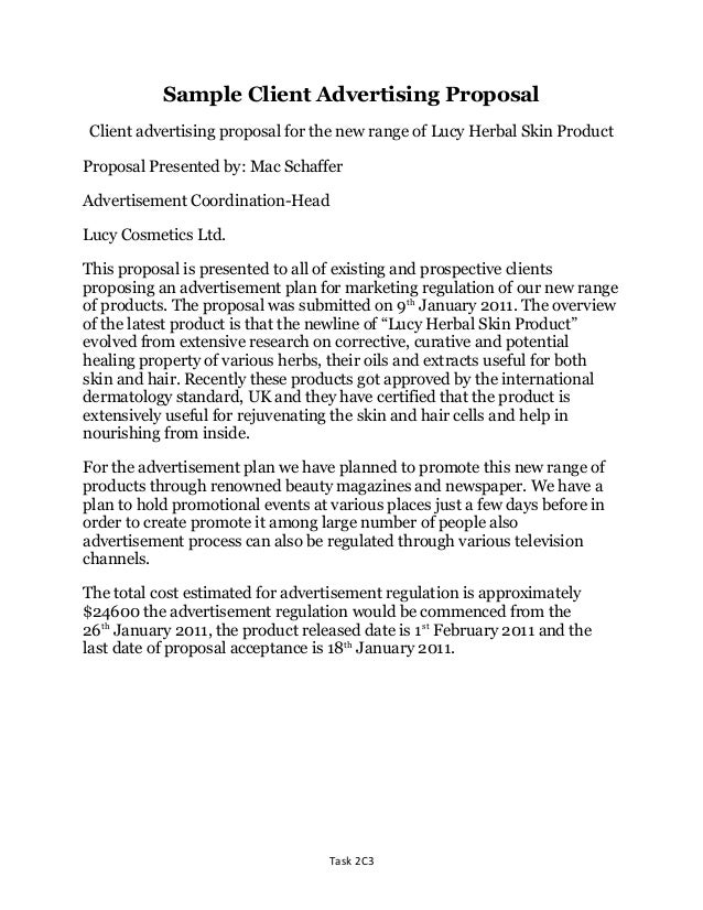 advertisement proposal